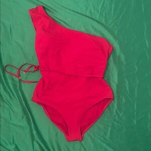 NWOT Sea Level Red One-Shoulder Swimsuit size 12